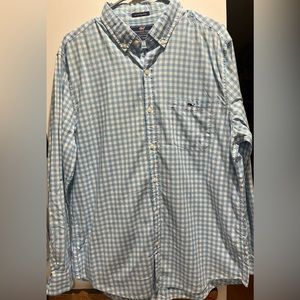 Vineyard Vine Gingham long sleeve button down shirt size L